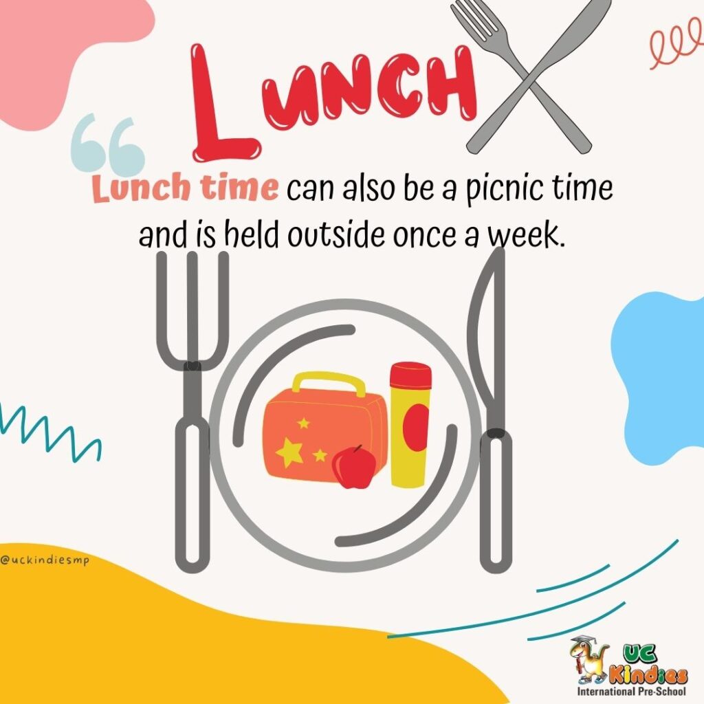 A typical Day at UC Kindies : Daily routine - Lunch time schedule of preschool kids